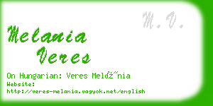 melania veres business card